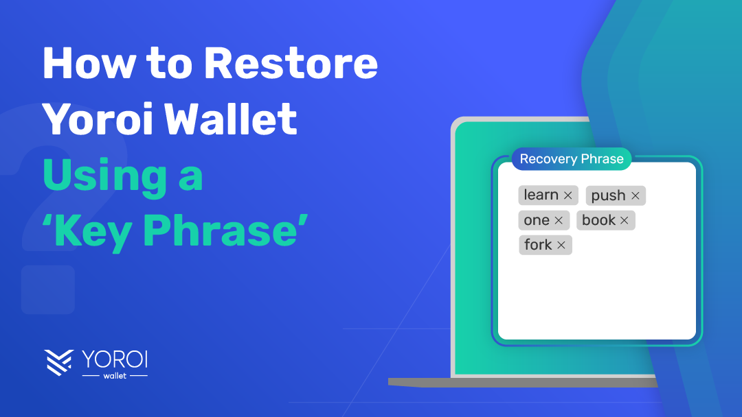 How to Restore Yoroi Wallet Cardano ADA Blockchain Using Recovery Key Phrase