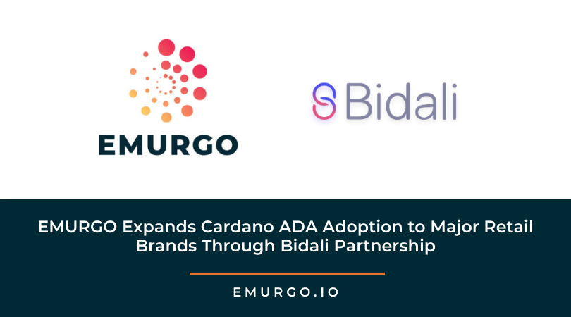 EMURGO Expands Cardano ADA Adoption to Major Retail Brands Through Bidali Partnership